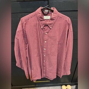 Bill Blass red check shirt XL